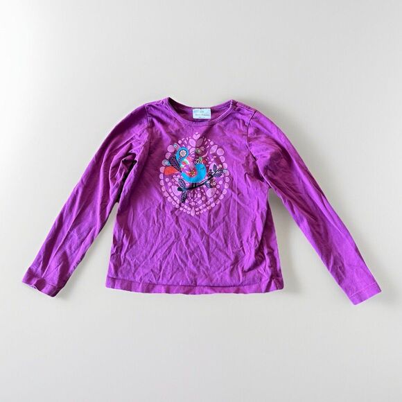 Hanna Andersson Girls' Size 8 130cm Long Sleeve Tee In a Pear Tree Graphic Print - Picture 1 of 5